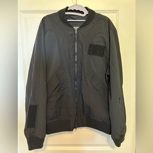 UNDER ARMOUR Heat Gear Reversible Full Zip Bomber Jacket Men XL Green/Black